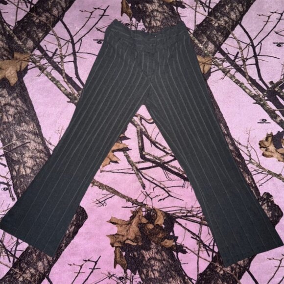 y2k office siren pin stripe flare bootcut dress pants - Picture 8 of 8